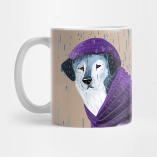 Raincoat puppy an April angel Mug